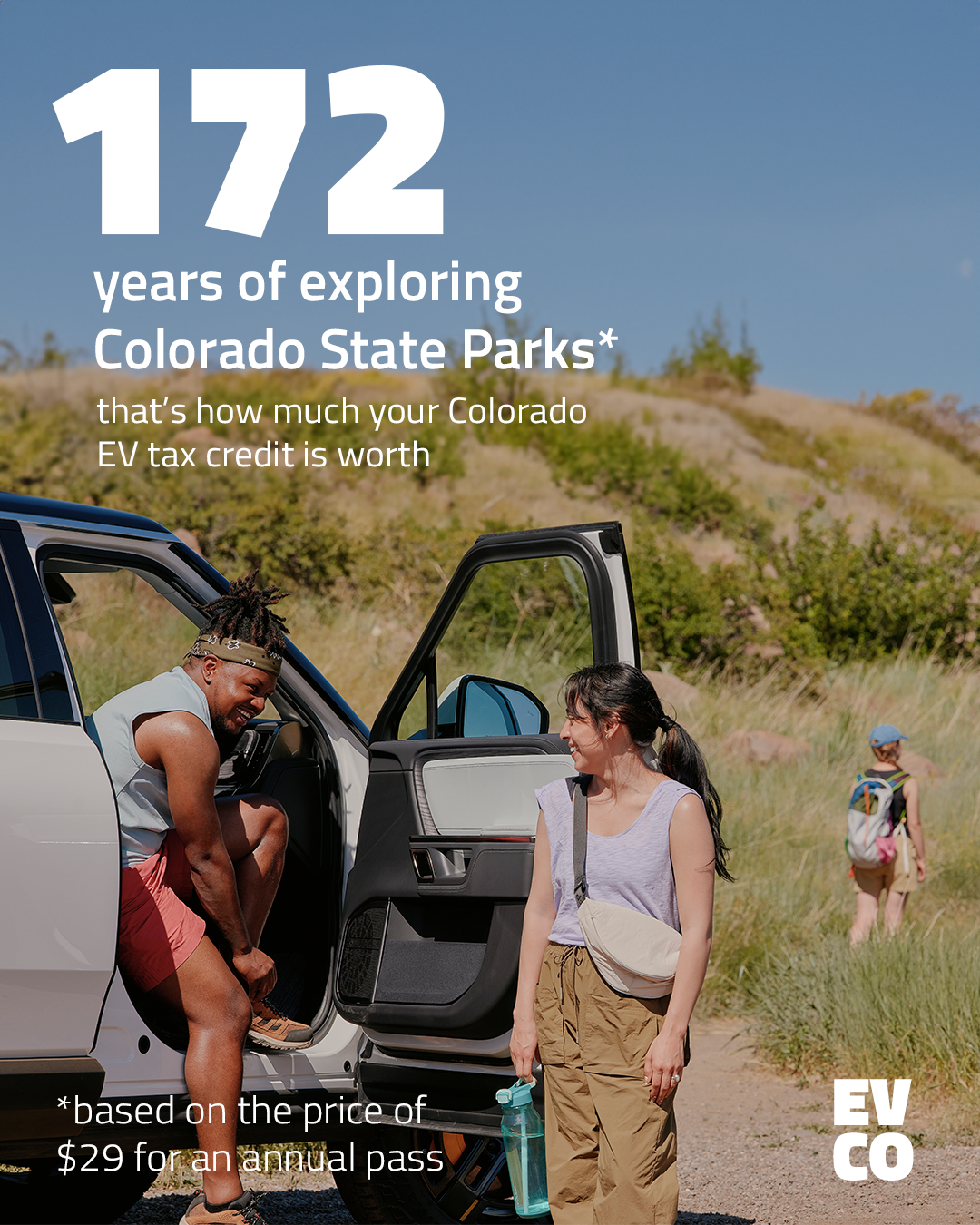 The EV Tax Credit is worth 172 years of exploring Colorado State Parks based on the price of $29 for an annual pass