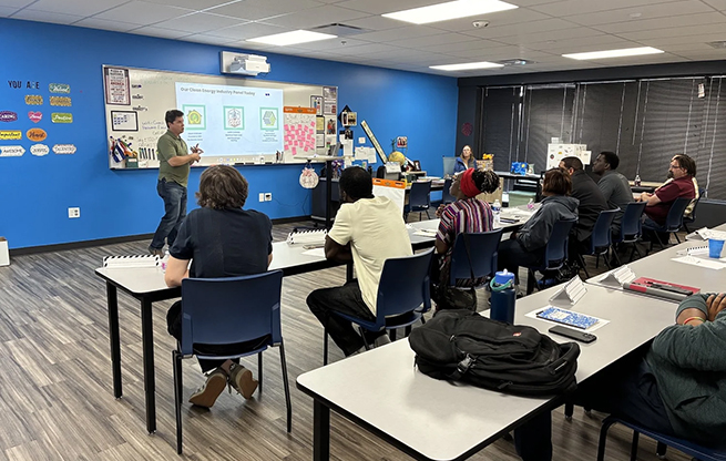 classroom with EV teaching